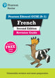 Book cover of: Pearson REVISE Edexcel GCSE French Revision Guide Second Edition: For 2025 assessments and exams - incl. free online edition. By: Stuart Glover