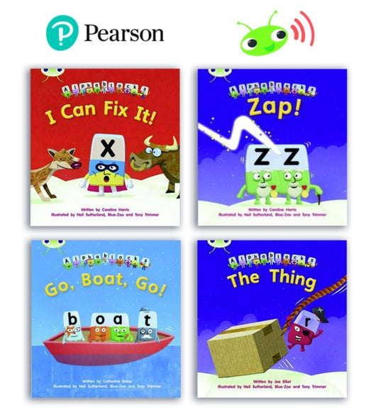 Book cover of: Learn to Read at Home with Bug Club Phonics Alphablocks: Phase 3 - Reception term 2 (4 fiction books) Pack B. By: Harris, Caroline