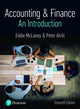 Book cover of: Accounting and Finance: An Introduction + MyLab Accounting (Package). By: Eddie McLaney