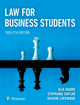Book cover of: Law for Business Students. By: Alix Adams