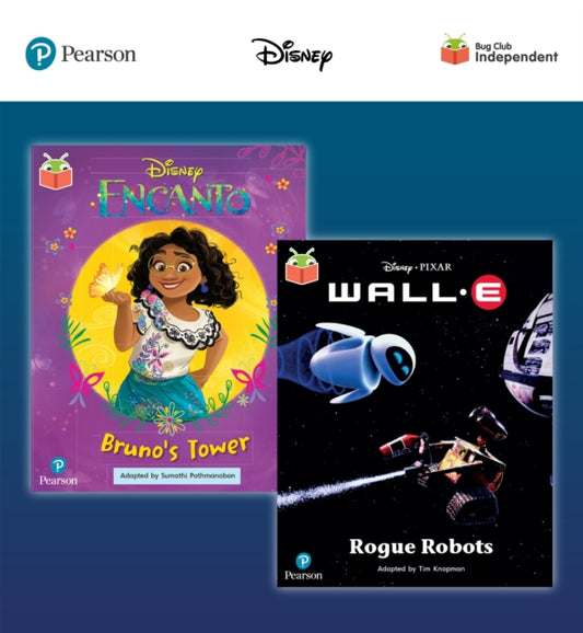 Book cover of: Pearson Bug Club Disney Year 2 Pack C, including Turquoise and Gold book band readers; Encanto: Bruno's Tower, Wall-E: Rogue Robots. By: John Dougherty