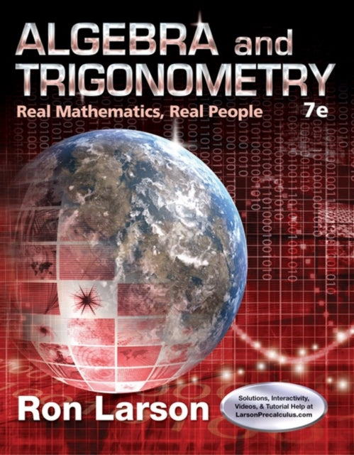 Book cover of: Algebra and Trigonometry. By: Ron Larson
