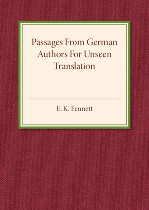 Passages from German Authors for Unseen Translation
