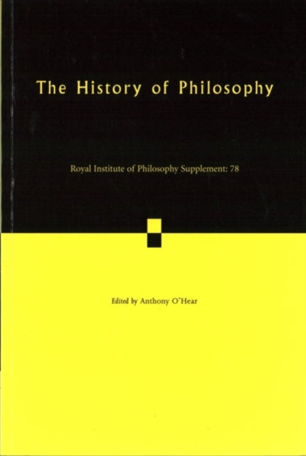 Book cover of: History of Philosophy. By: Anthony O'Hear