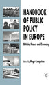 Book cover of: Handbook of Public Policy in Europe. By: H. Compston