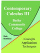Book cover of: Contemporary Calculus 3rd Semester. By: Dale Hoffman
