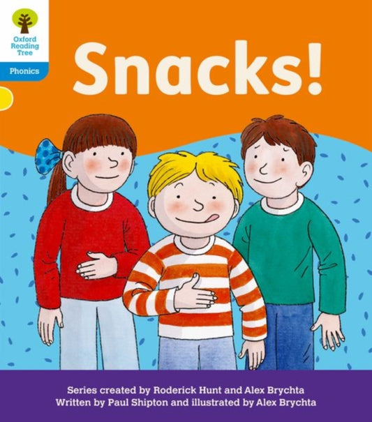 Book cover of: Oxford Reading Tree: Floppy's Phonics Decoding Practice: Oxford Level 3: Snacks!. By: Roderick Hunt, Paul Shipton