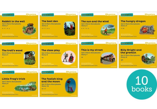 Book cover of: Read Write Inc. Phonics: Yellow Set 5 More Storybooks (Mixed Pack of 10). By: Ruth Miskin