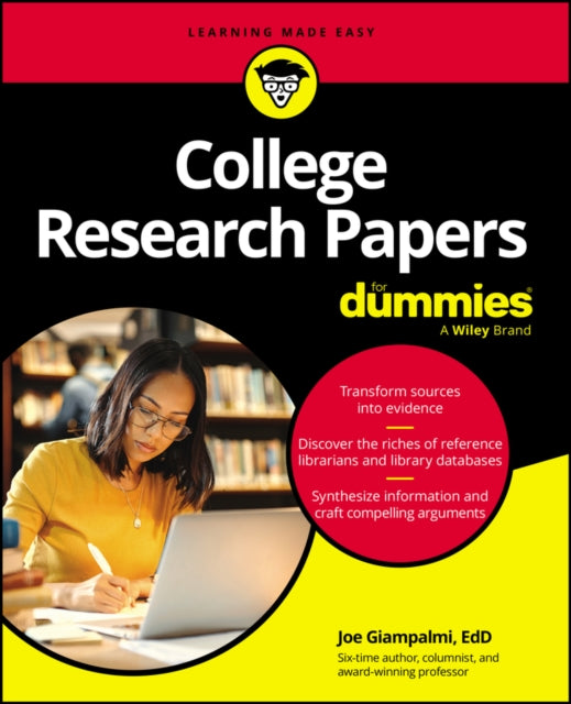 Book cover of: College Research Papers For Dummies. By: Joseph J. Giampalmi