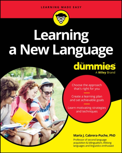 Book cover of: Learning A New Language For Dummies. By: Maria J. Cabrera-Puche
