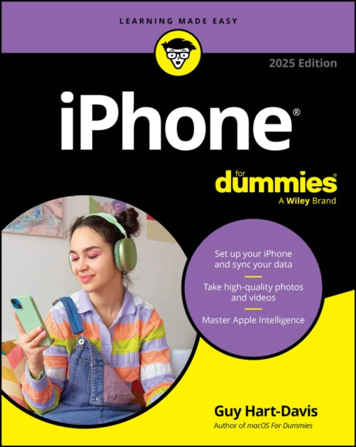 Book cover of: iPhone For Dummies, 2025 Edition. By: Guy Hart-Davis