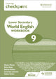 Book cover of: Cambridge Checkpoint Lower Secondary World English Workbook 9. By: Monica Menon