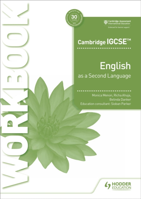 Book cover of: Cambridge IGCSE English as a Second Language Workbook. By: Monica Menon