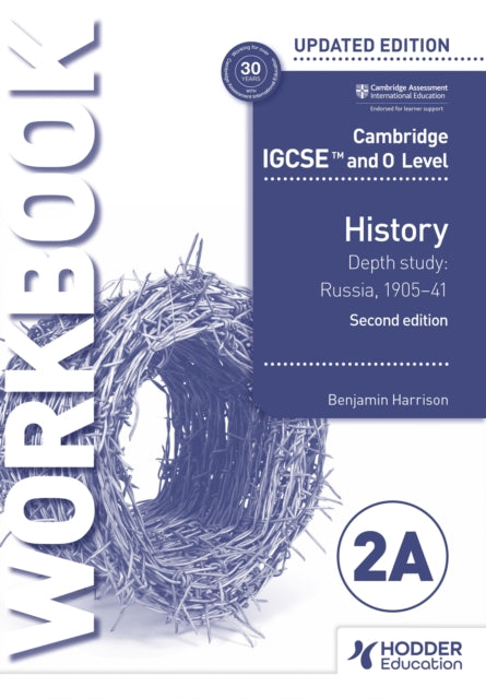 Book cover of: Cambridge IGCSE and O Level History Workbook 2A - Depth study: Russia, 1905–41 2nd Edition. By: Benjamin Harrison