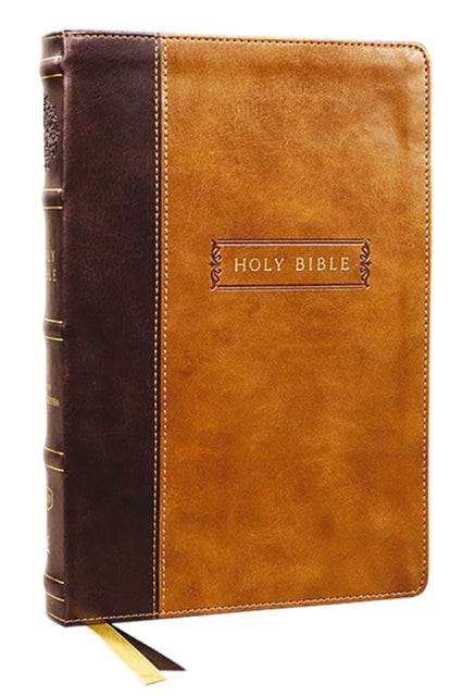 KJV Holy Bible with Apocrypha and 73,000 Center-Column Cross References, Brown Leathersoft, Red Letter, Comfort Print: King James Version 9781400332038 Zondervan Publishing Company