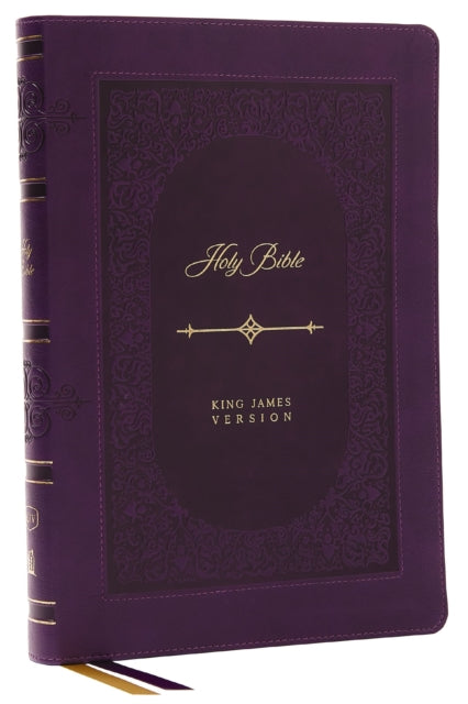 Book cover of: KJV Holy Bible: Giant Print Thinline Bible, Purple Leathersoft, Red Letter, Comfort Print (Thumb Indexed): King James Version (Vintage Series). By: Zondervan Publishing Company