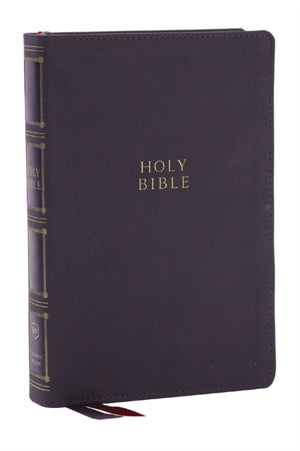 KJV Holy Bible: Compact Bible with 43,000 Center-Column Cross References, Gray Leathersoft, Red Letter, Comfort Print: King James Version