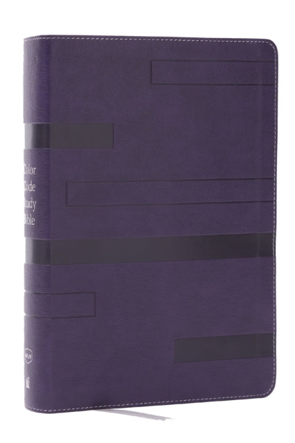 Book cover of: Color Code Study Bible, Revealing God's Truth Color by Color (NKJV, Purple Leathersoft, Red Letter, Thumb Indexed)
