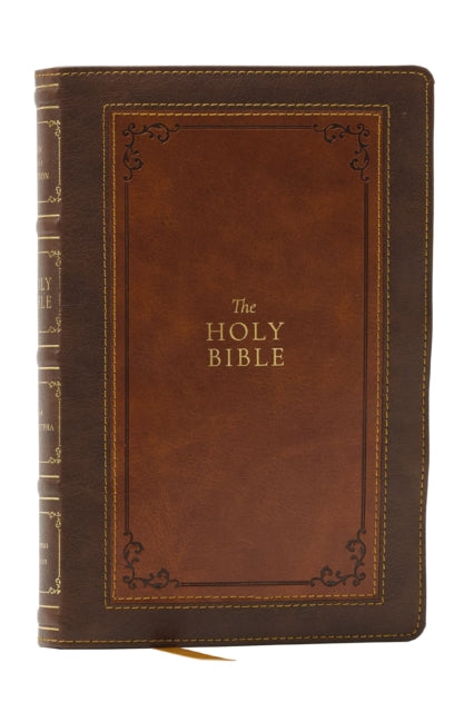 Book cover of: 1611 KJV with Apocrypha, Brown Leathersoft. By: Zondervan
