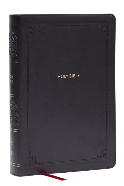 Book cover of: KJV Giant Print End-of-Verse Reference Bible, Black Leathersoft, Red Letter, Comfort Print (Thumb Indexed)