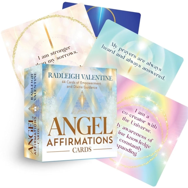Book cover of: Angel Affirmations Cards. By: Radleigh Valentine