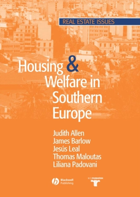 Book cover of: Housing and Welfare in Southern Europe. By: James Barlow