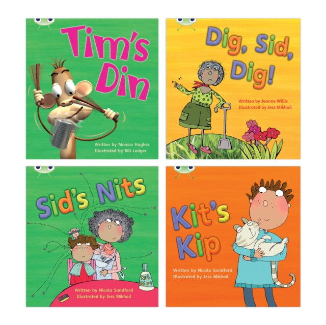 Book cover of: Learn to Read at Home with Bug Club Phonics: Pack 1 (Pack of 4 fiction books). By: Mónica Hughes