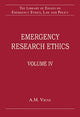 Book cover of: Emergency Research Ethics. By: A. M. Viens