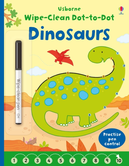 Book cover of: Wipe-clean Dot-to-dot Dinosaurs. By: Sam Taplin