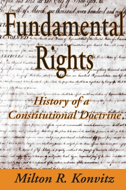 Book cover of: Fundamental Rights. By: Milton Konvitz