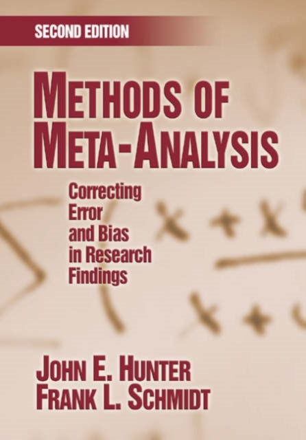 Book cover of: Methods of Meta-Analysis. By: John E. Hunter