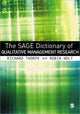 Book cover of: SAGE Dictionary of Qualitative Management Research