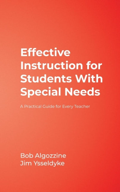 Book cover of: Effective Instruction for Students With Special Needs. By: Robert Algozzine