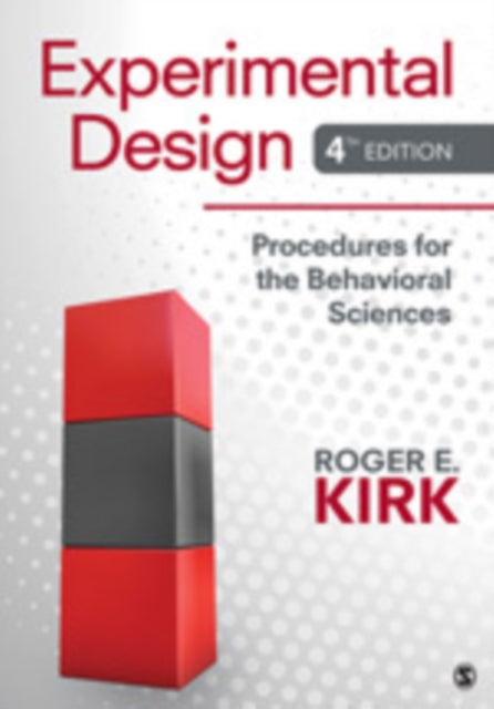 Book cover of: Experimental Design. By: Roger E. Kirk