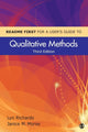 Book cover of: README FIRST for a User's Guide to Qualitative Methods. By: Lyn Richards