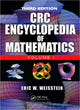 Book cover of: CRC Encyclopedia of Mathematics, Third Edition - 3 Volume Set. By: Eric W. Weisstein