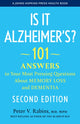 Book cover of: Is It Alzheimer's?. By: Peter V. Rabins