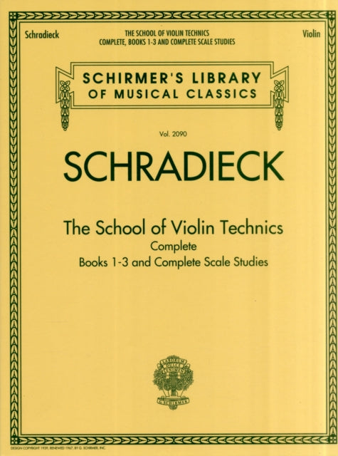 Book cover of: School of Violin Technics Complete