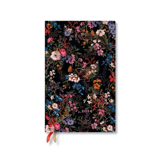 Book cover of: Floralia (William Kilburn) Maxi Vertical 12-month Dayplanner 2024 (Elastic Band Closure). By: Paperblanks