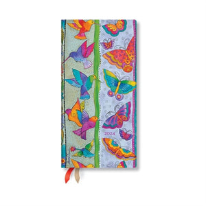 Hummingbirds & Flutterbyes (Playful Creations) Slim Verso 12-month Dayplanner 2024