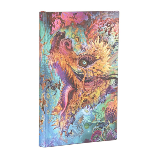 Book cover of: Humming Dragon (Android Jones Collection) Maxi Dot-Grid Softcover Flexi Journal (Elastic Band Closure). By: Paperblanks