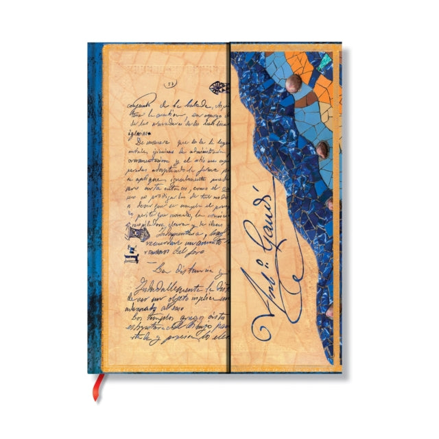 Book cover of: Gaudi, The Manuscript of Reus (Embellished Manuscripts Collection) Midi Lined Hardback Journal (Elastic Band Closure). By: Paperblanks