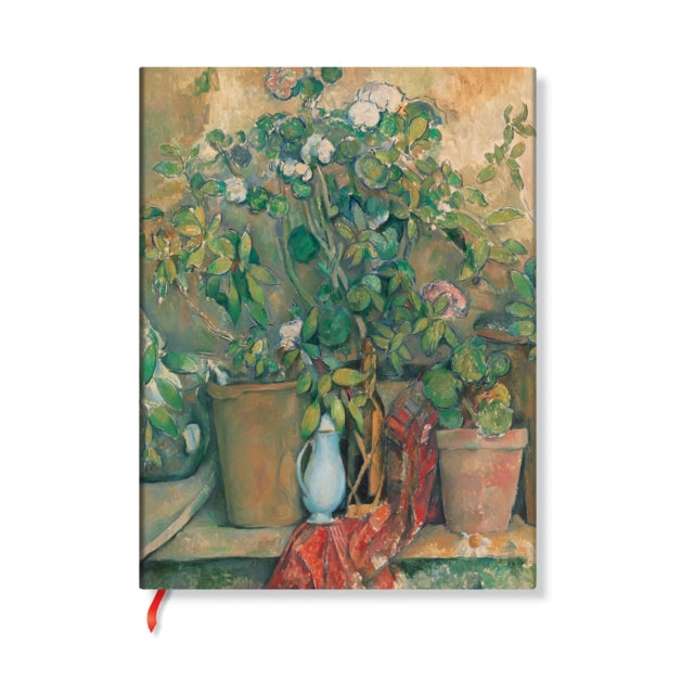 Book cover of: Cezanne’s Terracotta Pots and Flowers Mini Unlined Hardback Journal (Elastic Band Closure)