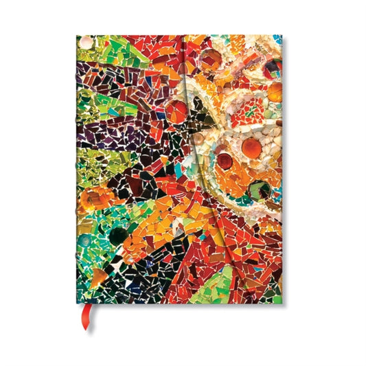 Book cover of: Gaudi’s Sun (Gaudi’s Mosaics) Mini Unlined Hardback Journal (Wrap Closure)