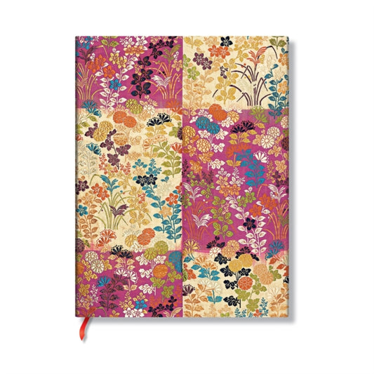Book cover of: Kara-ori Pink (Japanese Kimono) Midi Unlined Softcover Flexi Journal (Elastic Band Closure). By: Paperblanks