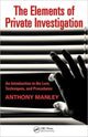 Book cover of: Elements of Private Investigation. By: Anthony Manley, Anthony D. Manley