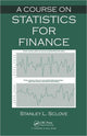 Book cover of: Course on Statistics for Finance