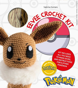 PokeMon Crochet Eevee Kit, Kit Includes Materials to Make Eevee and Instructions for 5 Other PokeMon