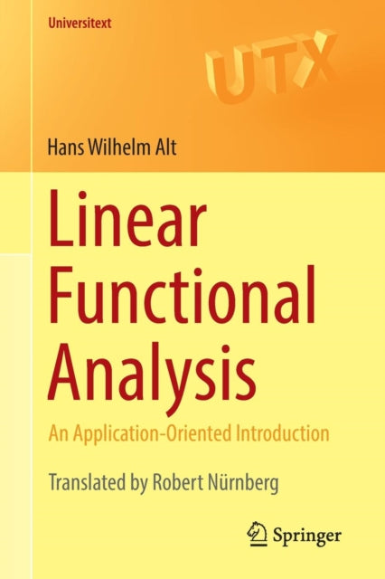 Book cover of: Linear Functional Analysis. By: Hans Wilhelm Wilhelm Alt