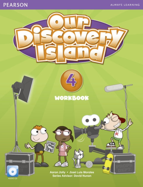 Book cover of: Our Discovery Island American Edition Workbook with Audio CD 4 Pack. By: Aaron Jolly